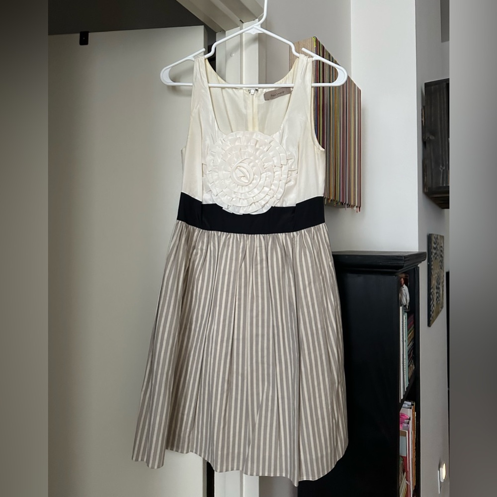 Chic Cream and Black Dress